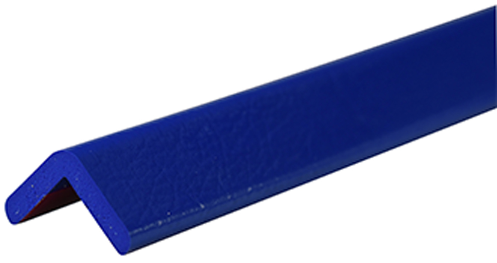 Knuffi Eckschutzprofil Typ H 45 x 45 mm blau PU - 1,00 m Standard Warnschutz Profil L-Winkel aus Polyurethan - Eckprofil einfarbig mit selbstklebenden Kanten (SM-PH-900301) Bild-01