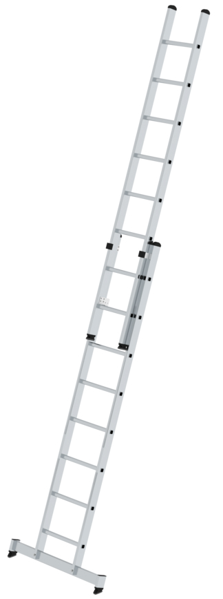 Günzburger Schiebeleiter nivello Alu 2-teilig 2x8 Sprossen Leiter mit nivello®-Traverse (GB-20408) Bild-01