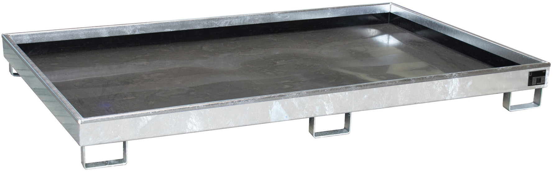 Bauer Regalwanne Stahl RW 2200-1 PE - verzinkt Auffangbehälter mit PE-Einsatz für Regalfeldlänge 2200 mm - Stahlwanne verzinkt mit 240 Liter Auffangvolumen  (BA-4518-60-0000-7) Bild-01