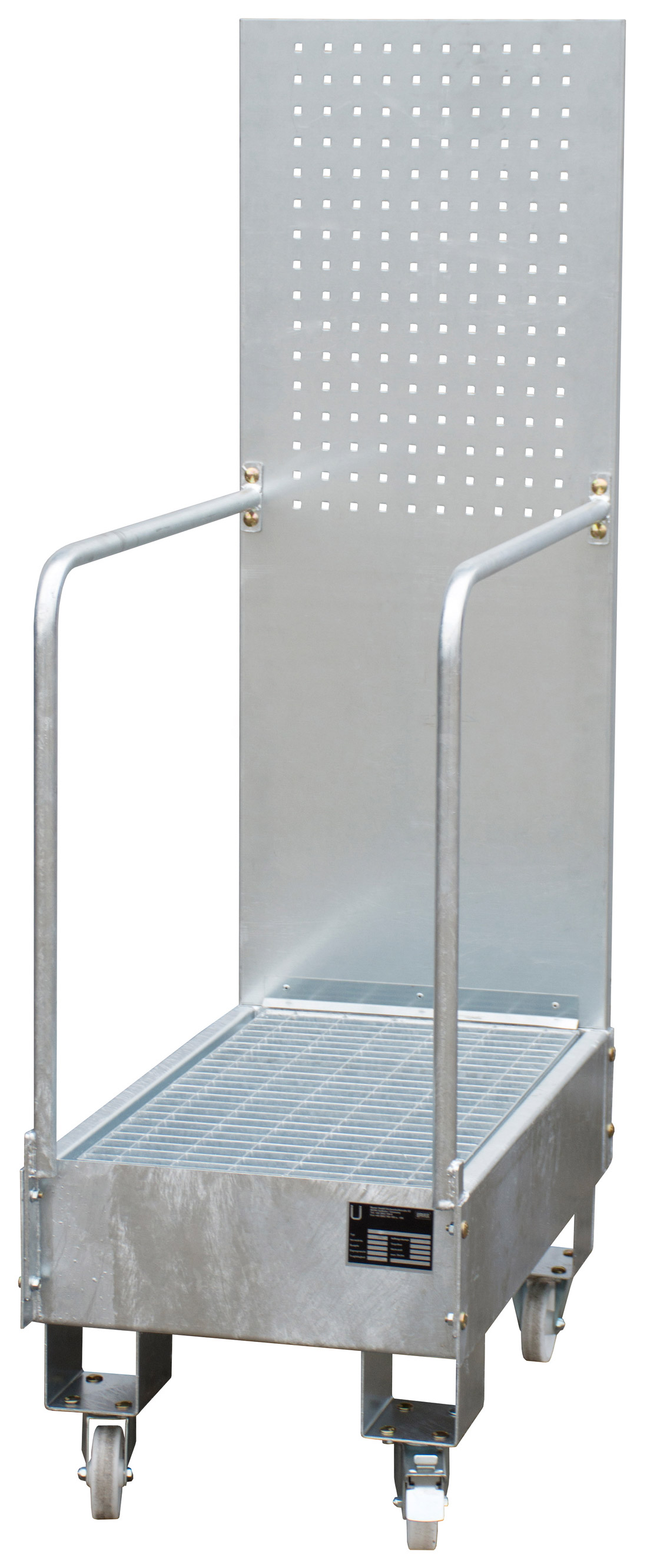 Bauer Auffangwanne fahrbar Stahl LPW 60-3 - verzinkt Gefahrstoffwanne mobil verzinkt mit Gitterrost - Stahlwanne für 2 Fässer 60 Liter (BA-4447-57-0000-7) Bild-01