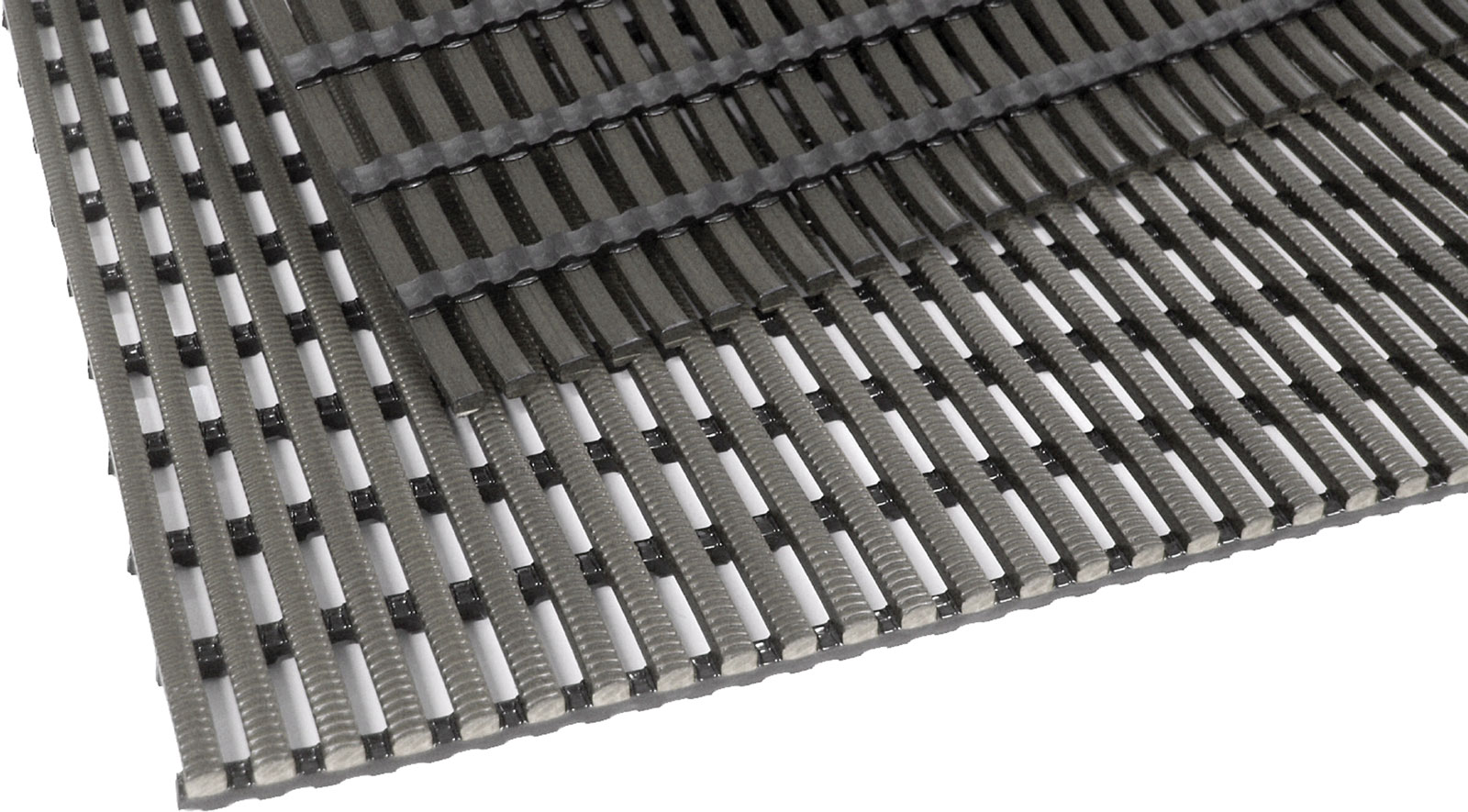 Miltex Arbeitsplatzmatte Yoga Spa Ultra grau - 500 mm Breite je lfm Fußmatte PVC rutschhemmend für den Nassbereich | durchbrochene geriefte Oberfläche - Bodenmatte je lfm bis max. 10,00 m Länge (MT-15455) Bild-01