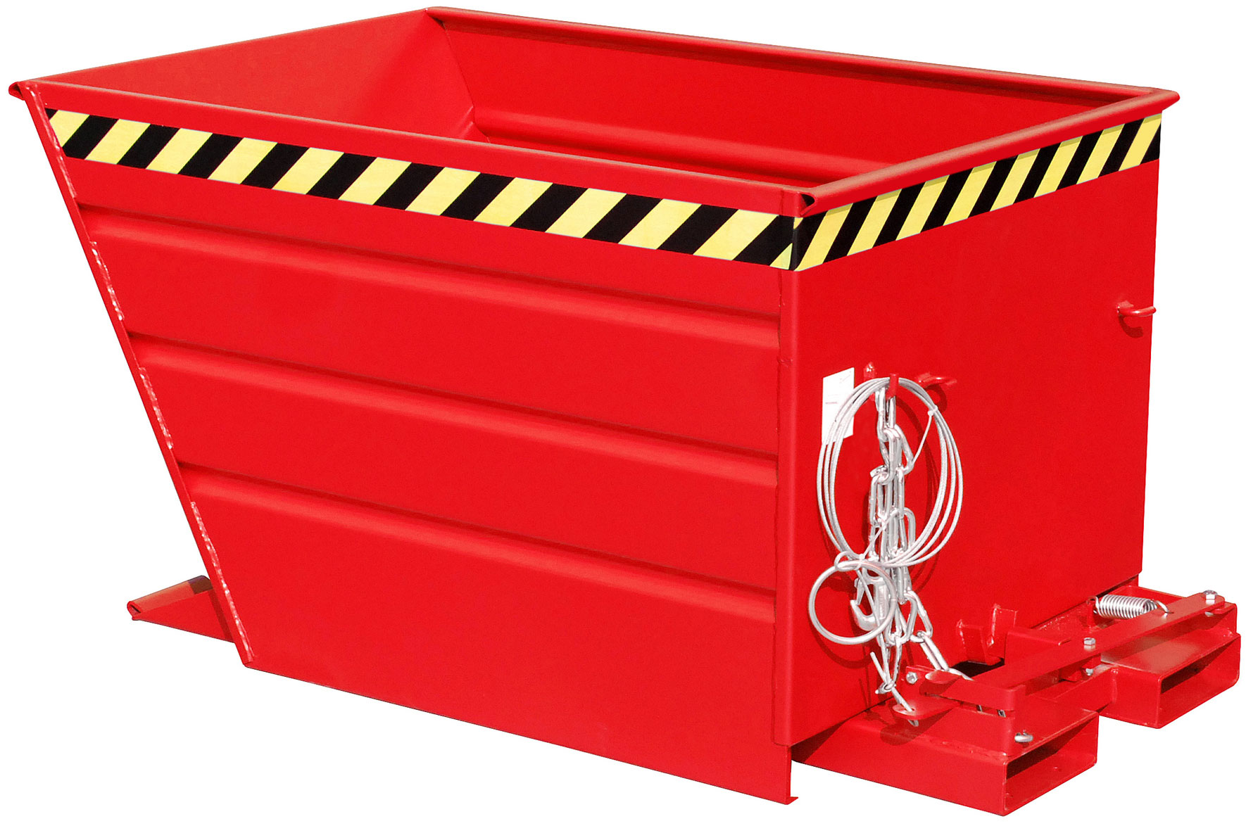 Bauer Kippbehälter VG-900 - RAL 3000 Kippmulde 900 Liter für Stapler - Schuttmulde feuerrot pulverbeschichtet (BA-4535-03-0000-2) Bild-01