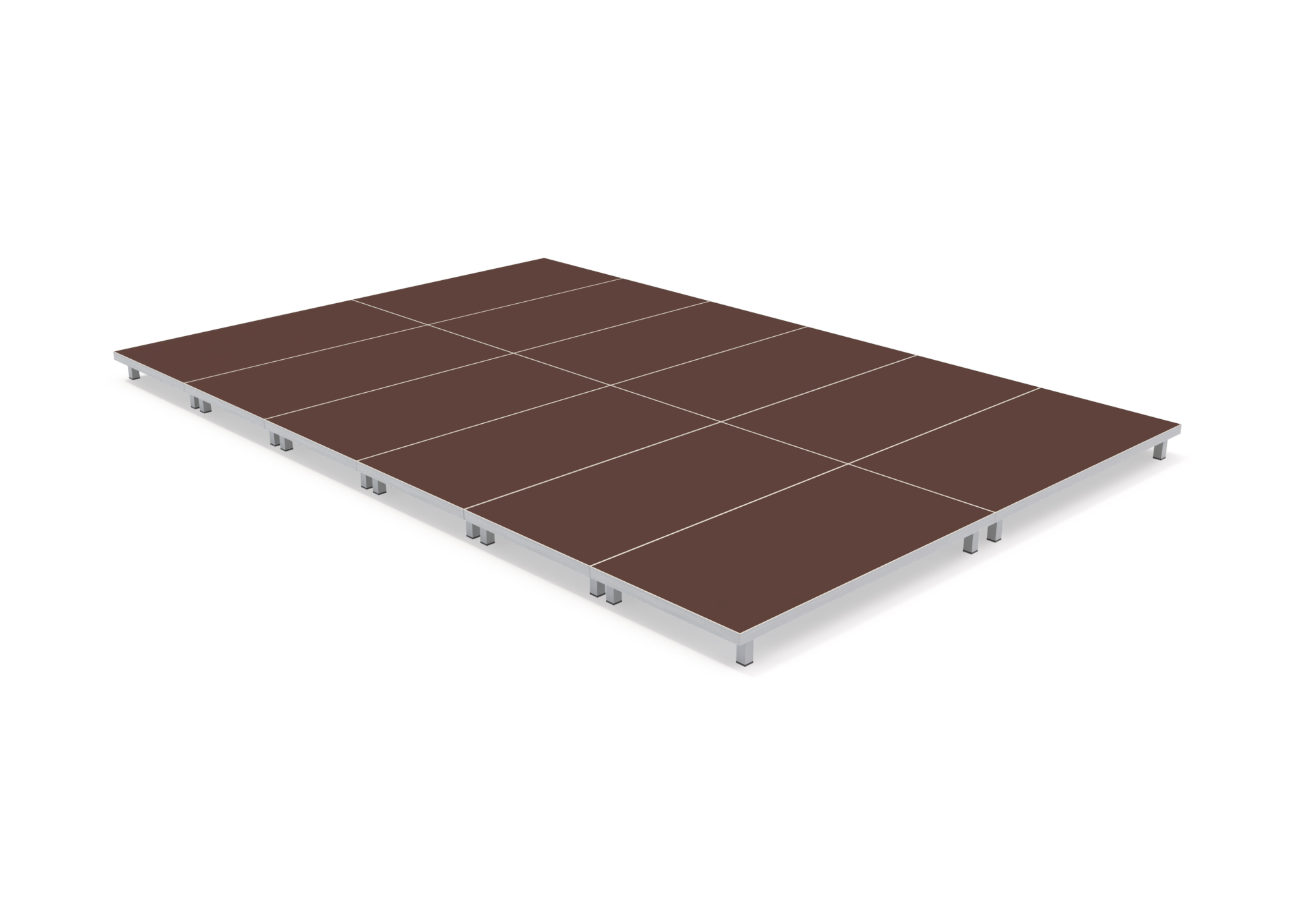 Bütec Eventbühne Outdoor 6 x 4 m hawego o20 Bühne mit Siebdruckplatte und Steckbeinen 20 cm (BU-3000-O-6-4-S20) Bild-01