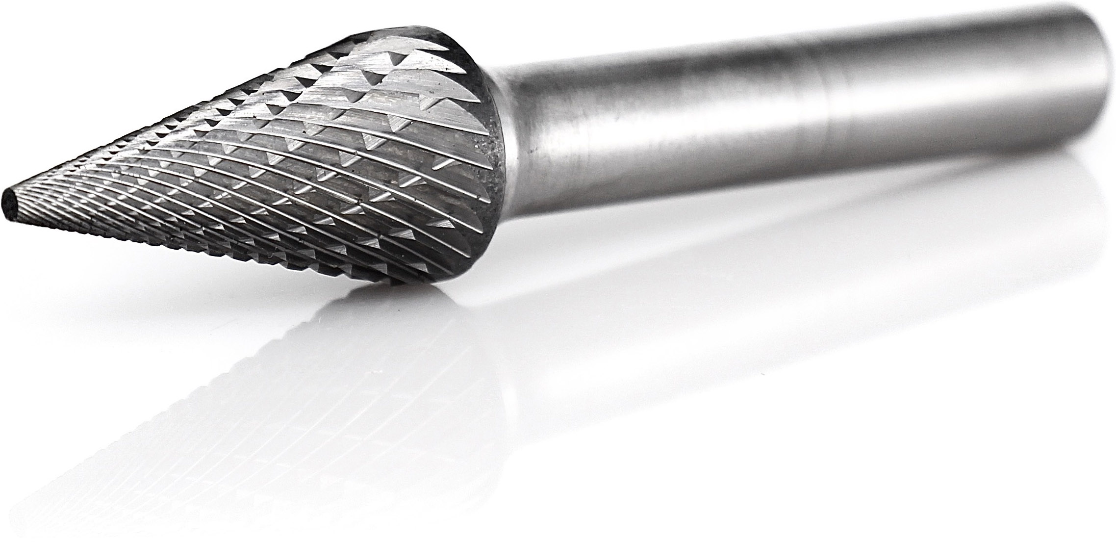 procut Hartmetallfrässtift Spitzkegelform SKM M81225-6 Schaft-∅ 8 mm - Kopf-∅ 12 mm - Kreuzverzahnung (PC-M81225-6) Bild-01