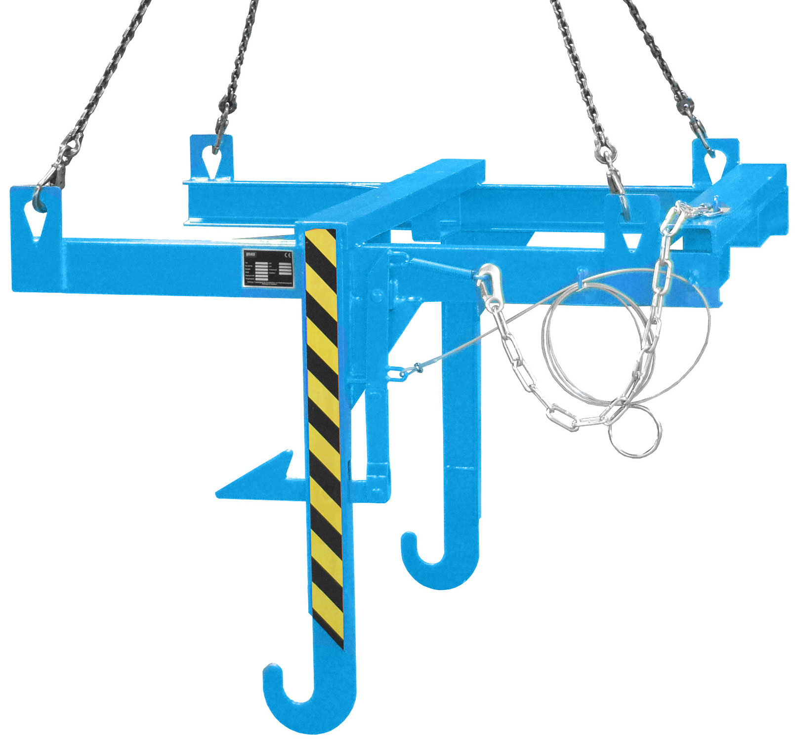 Bauer Baustoffbehälter Traverse BBT - RAL 5012 Kippvorrichtung mechanisch für Container 1000 Liter - Kipptraverse lichtblau pulverbeschichtet (BA-4511-08-0000-3) Bild-01