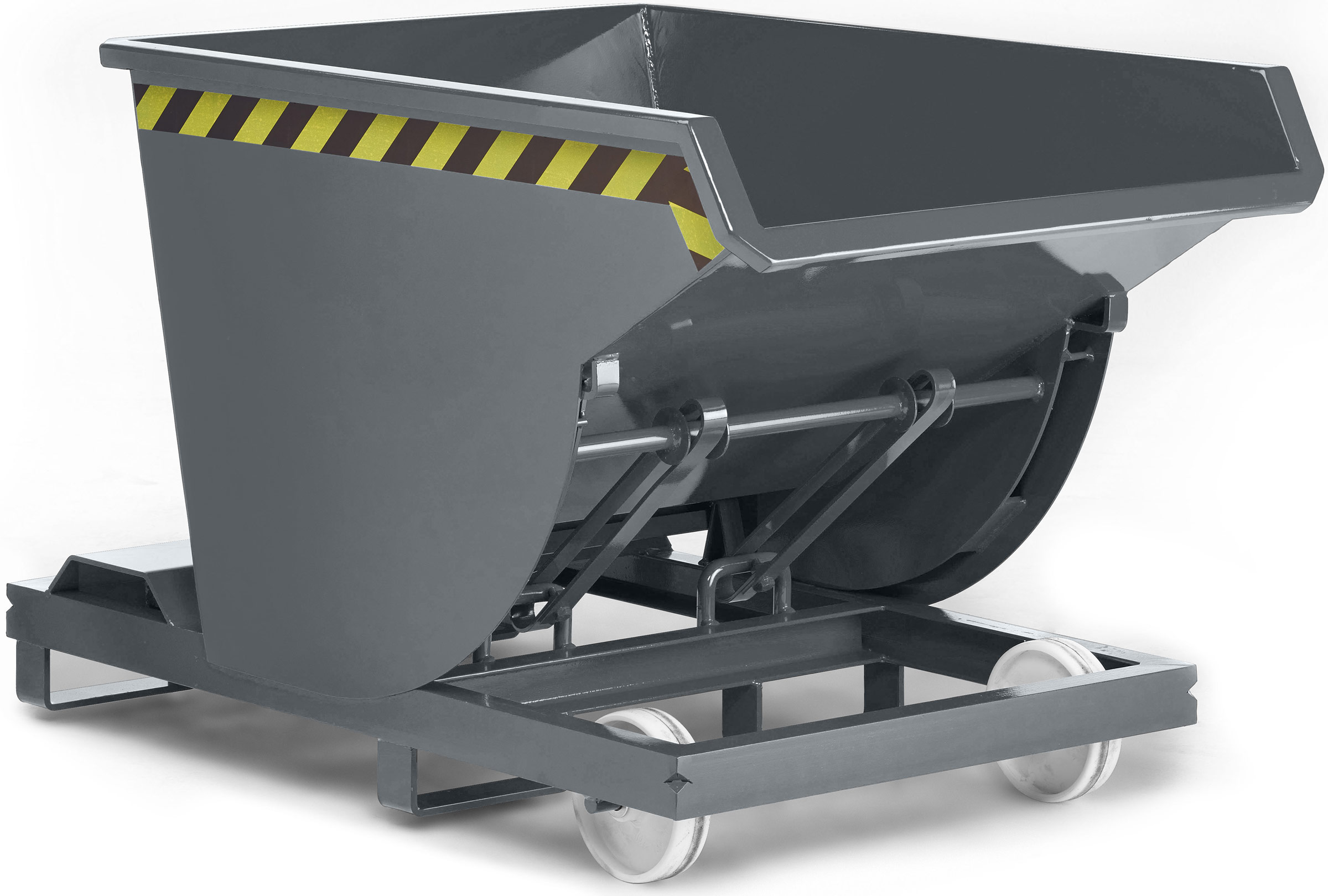 RR Industrietechnik Selbstkipper RSK-30 - RAL 7005 Kippmulde 300 Liter für Stapler - Kippcontainer mausgrau pulverbeschichtet (RR-100800268) Bild-01