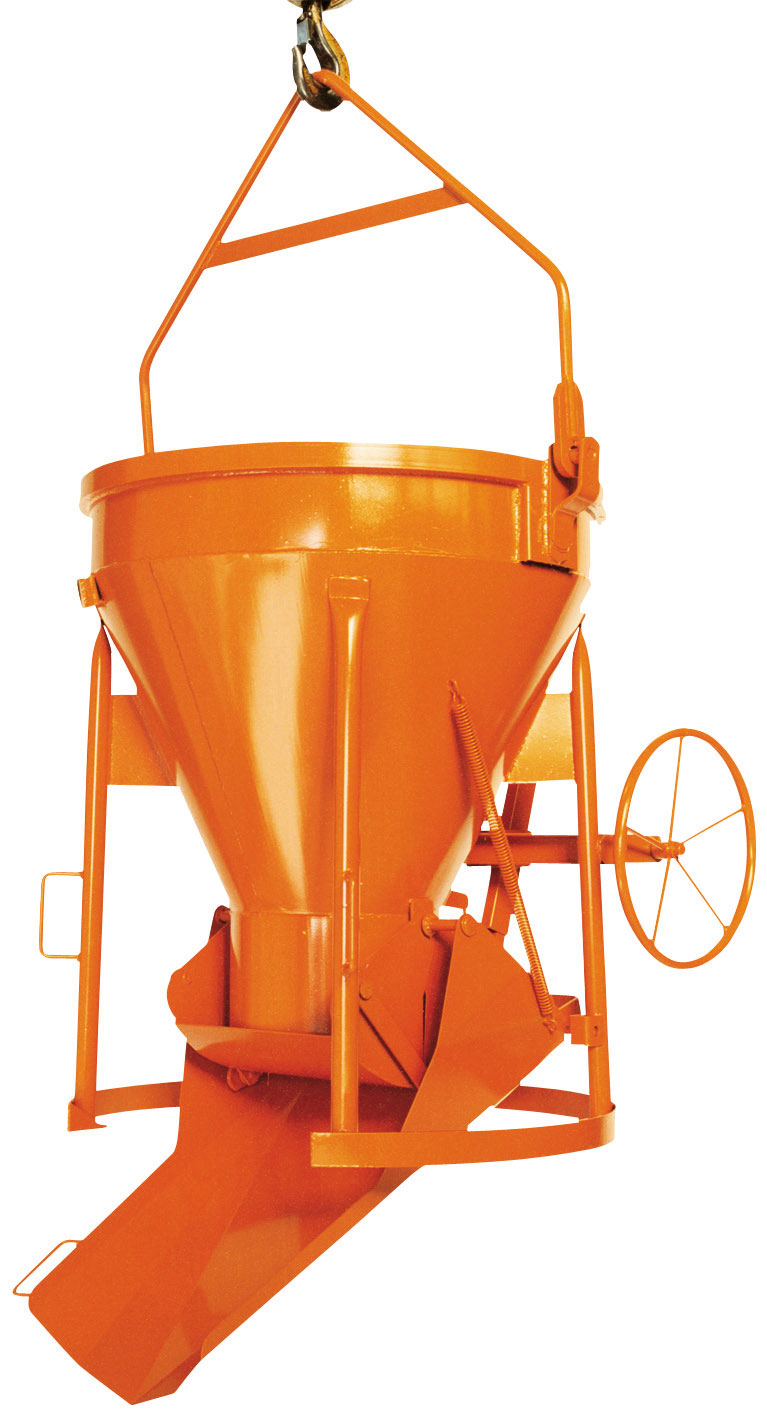 Eichinger Betonsilo 1020H|1 - 150 Liter Betonkübel rund mit Handrad und Bügel - bewegliches Auslaufblech - Betonbombe zylindirsch-konische Form (EI-10200111030000) Bild-01