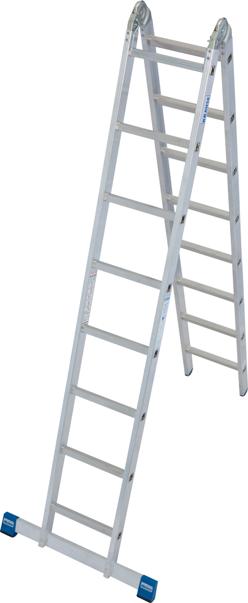 Krause Alu-Sprossengelenkleiter 2x8 Sprossen
