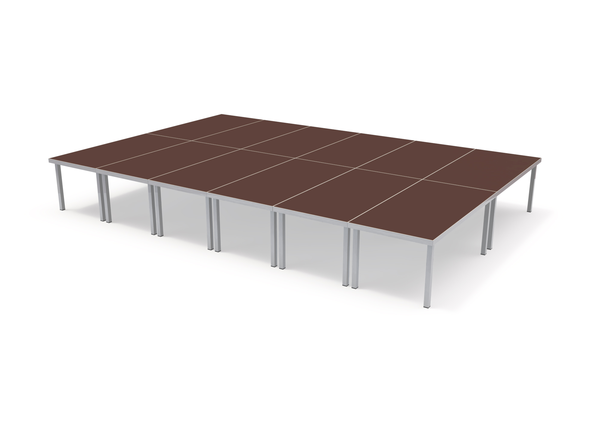 Bütec Eventbühne Outdoor 6 x 4 m hawego o80 Bühne mit Siebdruckplatte und Steckbeinen 80 cm (BU-3000-O-6-4-S80) Bild-01