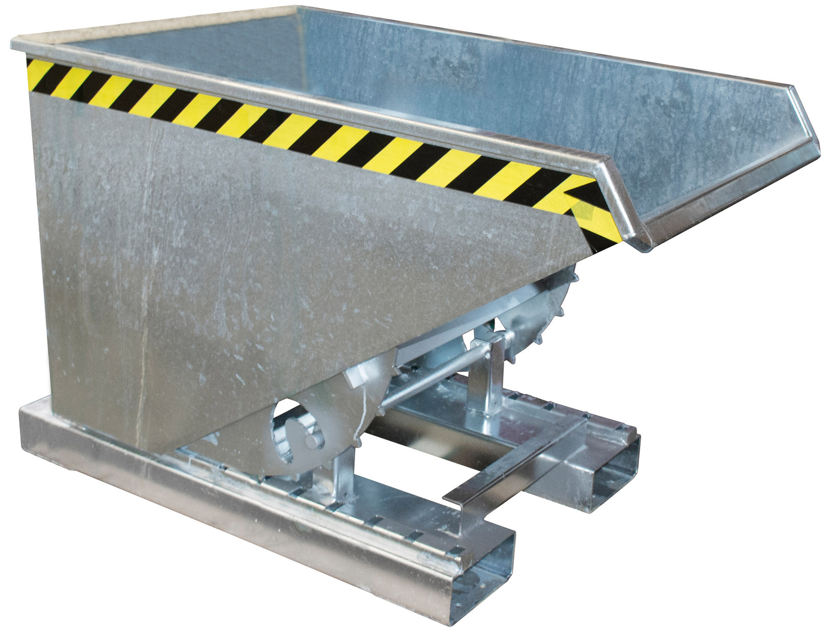 Bauer Abrollkipper EXPO-300 - verzinkt Kippmulde 300 Liter für Stapler - Schuttmulde Stahl verzinkt (BA-4498-01-0000-7) Bild-01