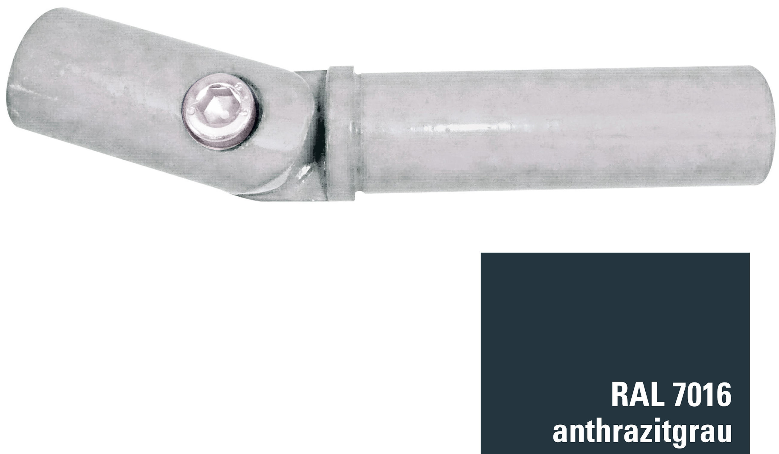 Schake Schutzgeländer Alu-Gelenkstück Ø 33,7 mm anthrazit