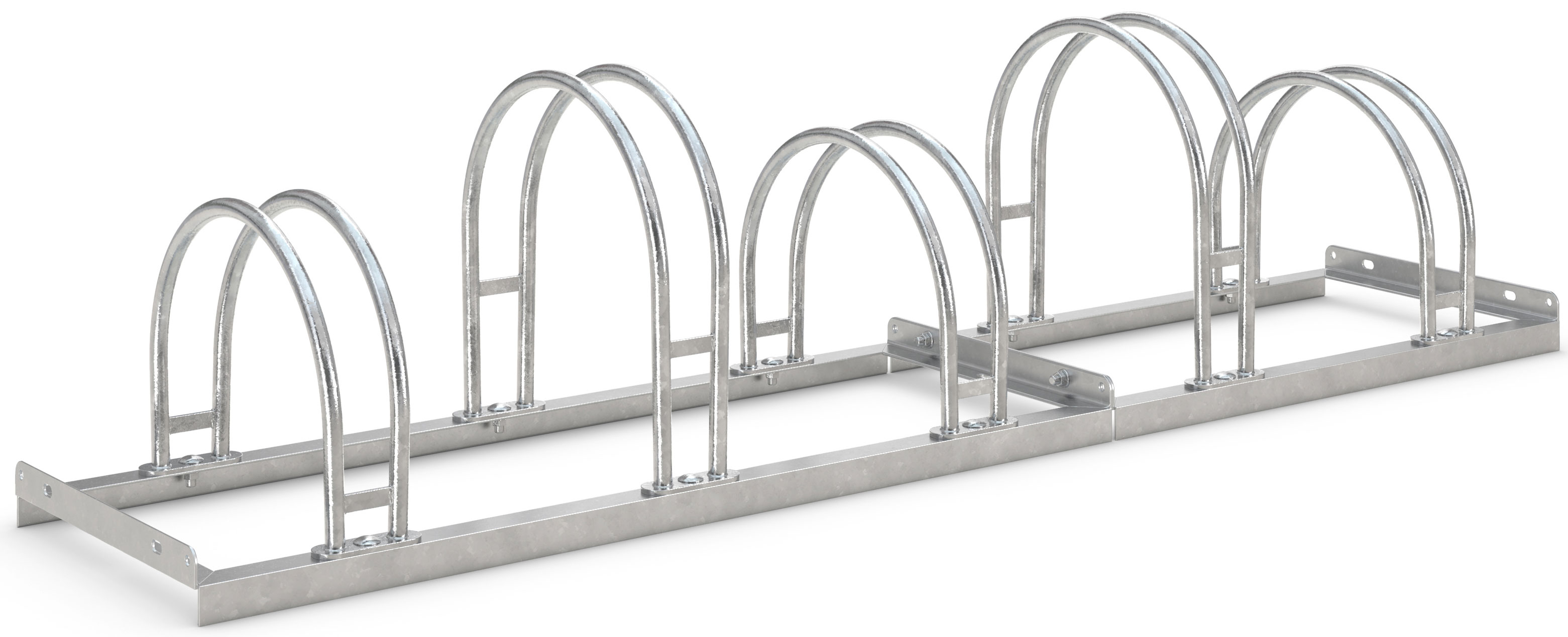 WSM Fahrradständer Bogenparker 5055 Stahl - 5 Einstellplätze Fahrradparker einseitig befahrbar - Standparker Stahl verzinkt  (WSM-105800030) Bild-01