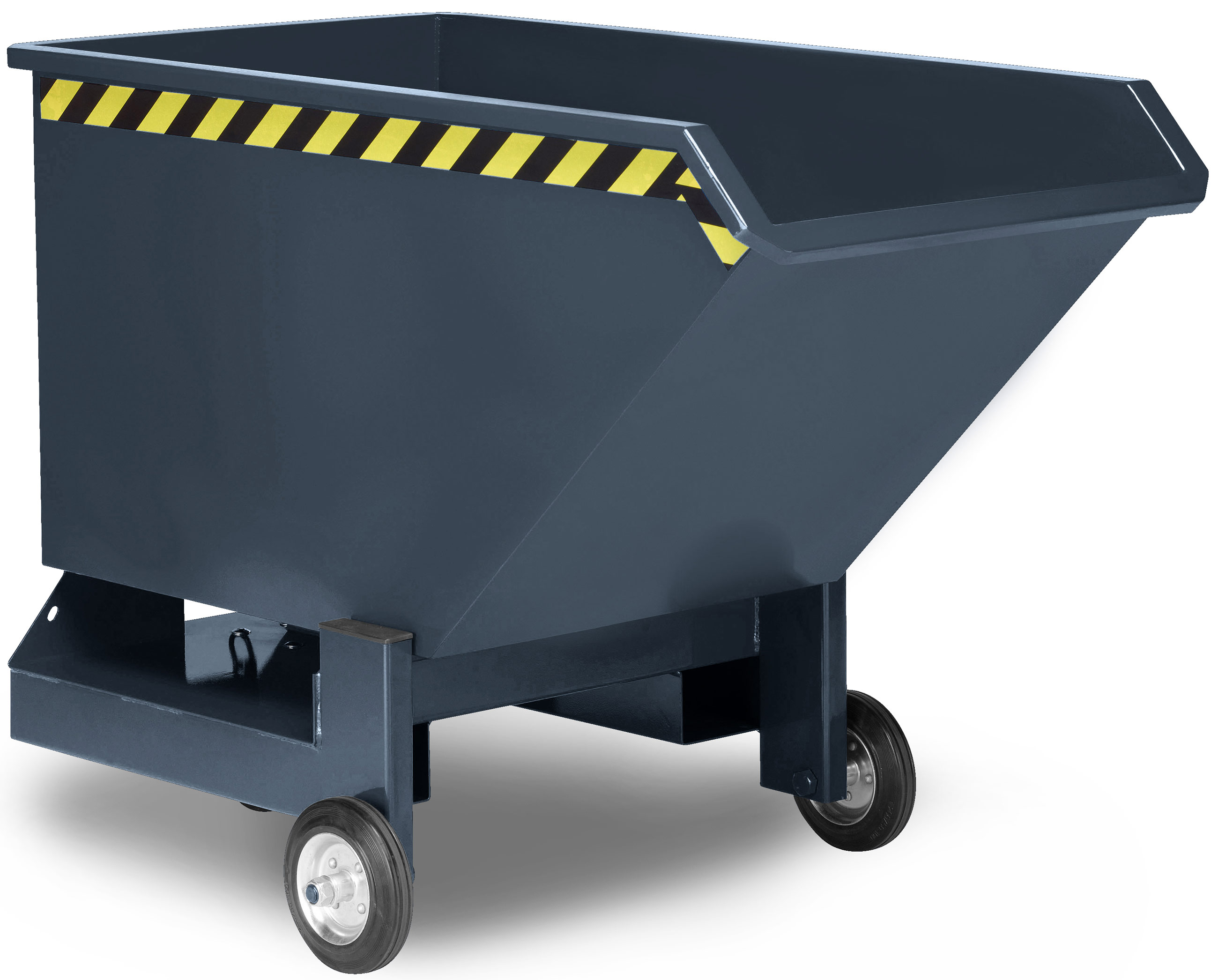 RR Industrietechnik Kastenwagen RKW-25 - RAL 7016 Transportbehälter 250 Liter für Stapler - Schüttgutbehälter mit Rollen anthrazitgrau pulverbeschichtet (RR-120100074) Bild-01