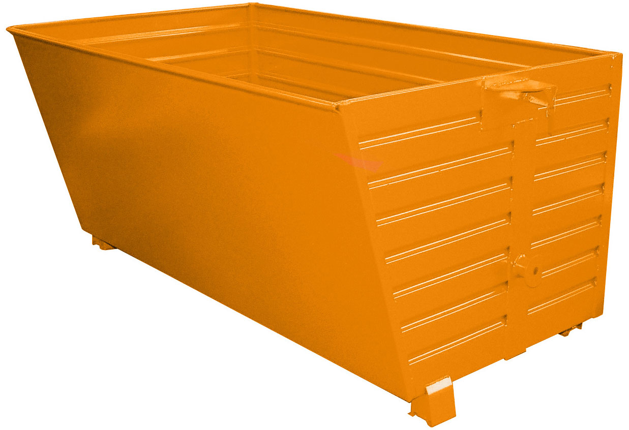 Bauer Stapelkippbehälter BSK-200 - RAL 2000 Stapelbehälter 2000 Liter für Stapler - Schuttmulde gelborange pulverbeschichtet (BA-4420-06-0000-1) Bild-01