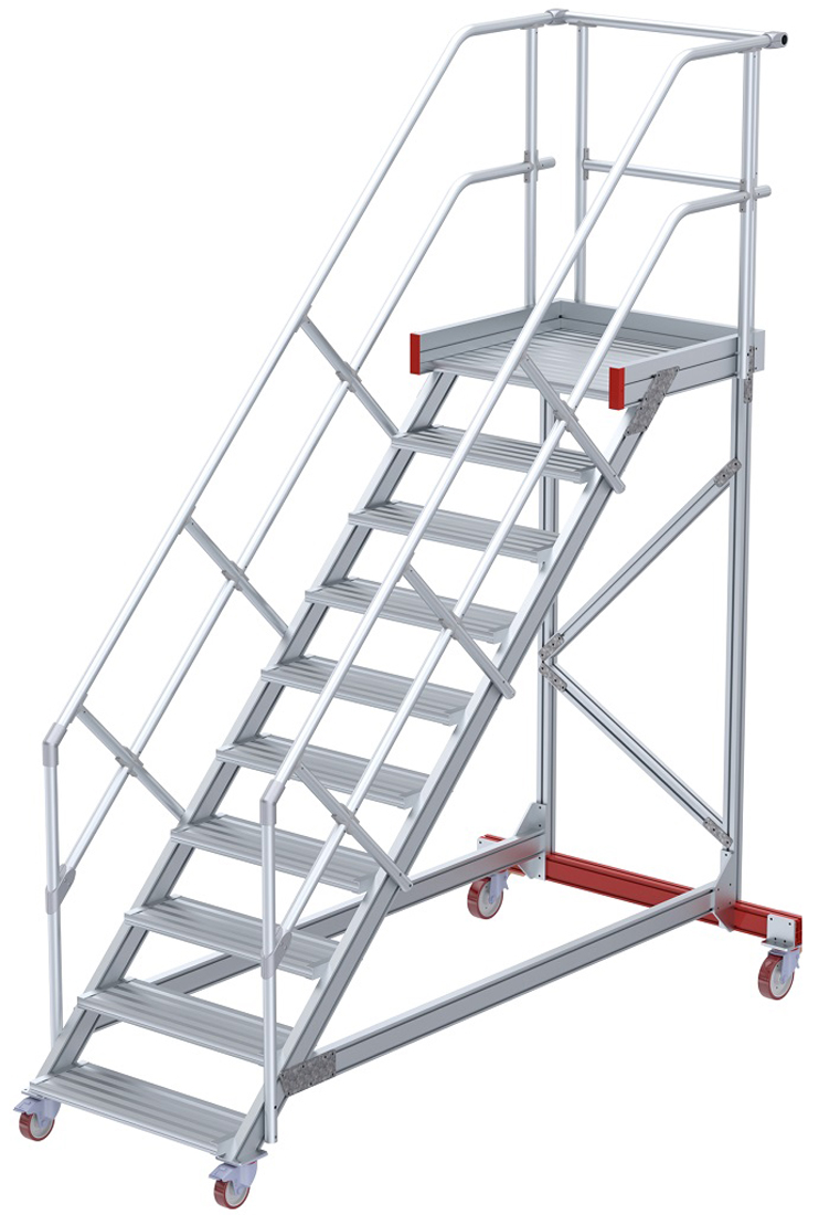 euroline Wartungsbühne 45° 10 Stufen - 600 mm