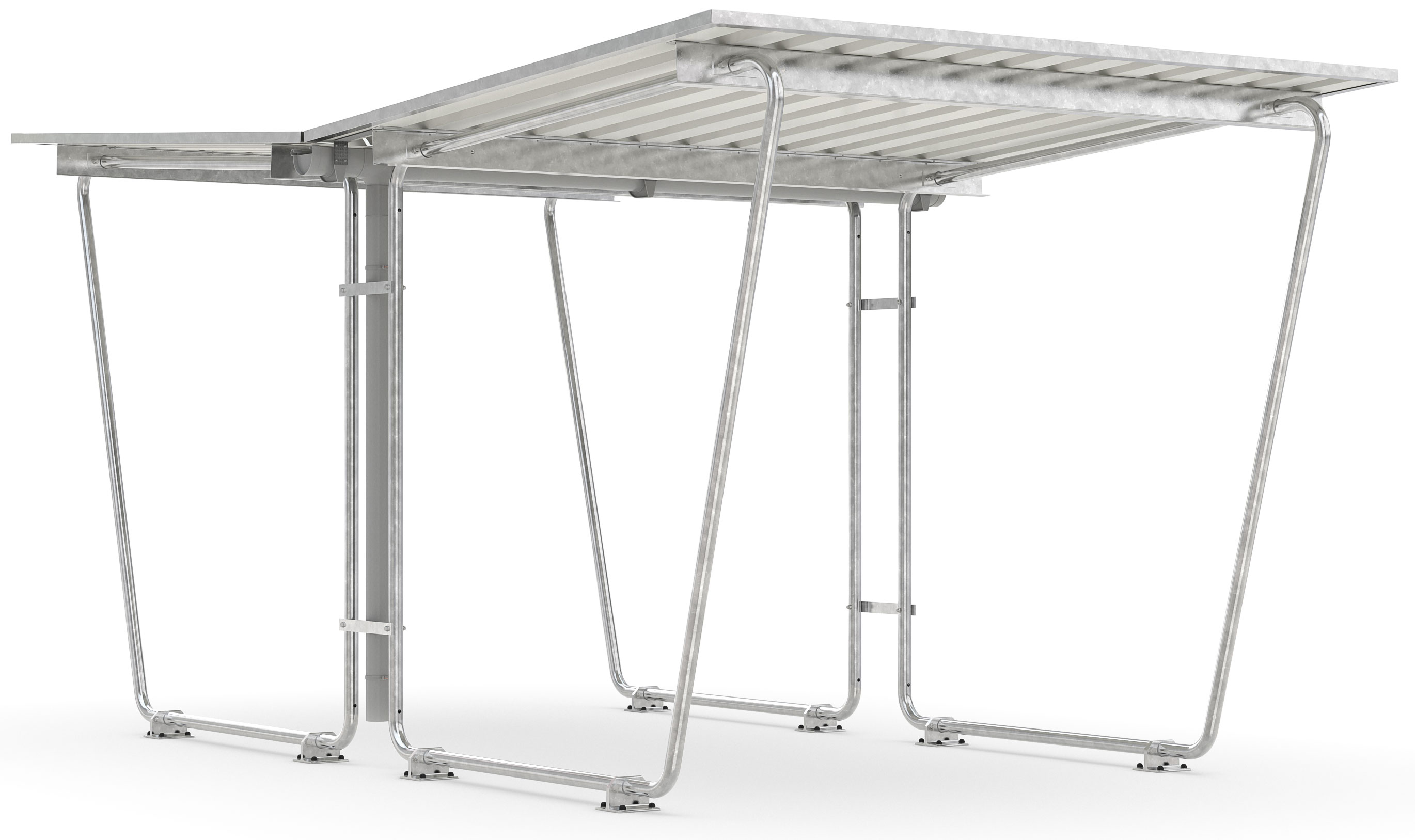 WSM Überdachung Siegen doppelseitig - S26 Grundeinheit Bausatz - Verzinkt  (WSM-102001582) Bild-06