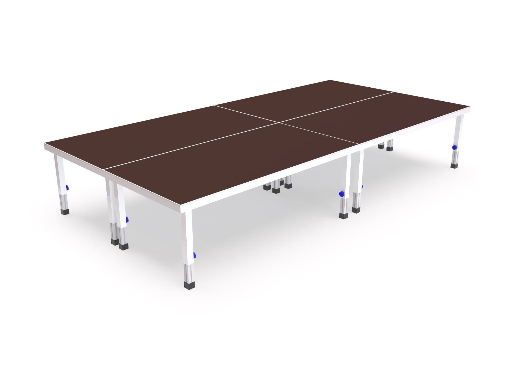 Bütec Eventbühne Outdoor 4 x 2 m hawego o50|80 Bühne mit Siebdruckplatte und Teleskopbeinen 50 - 80 cm (BU-3000-O-4-2-T50) Bild-01