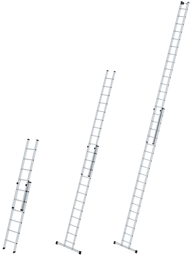 Günzburger Schiebeleiter Alu 2-teilig 2x6 - 2x24 Sprossen