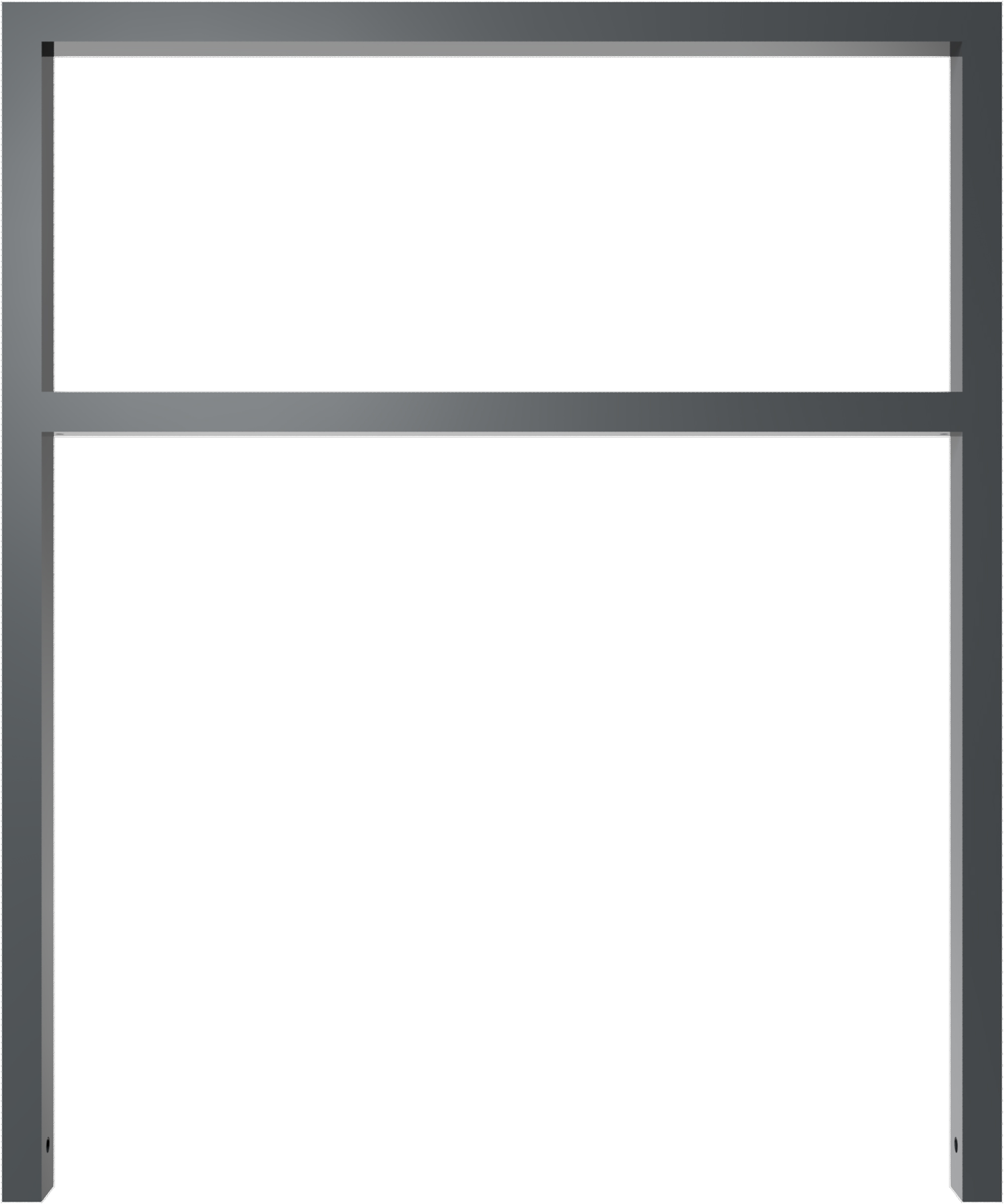 Schake Anlehnbügel Stahl mit Querholm OE 60 x 40 mm dunkelgrau - 1000 x 1200 mm