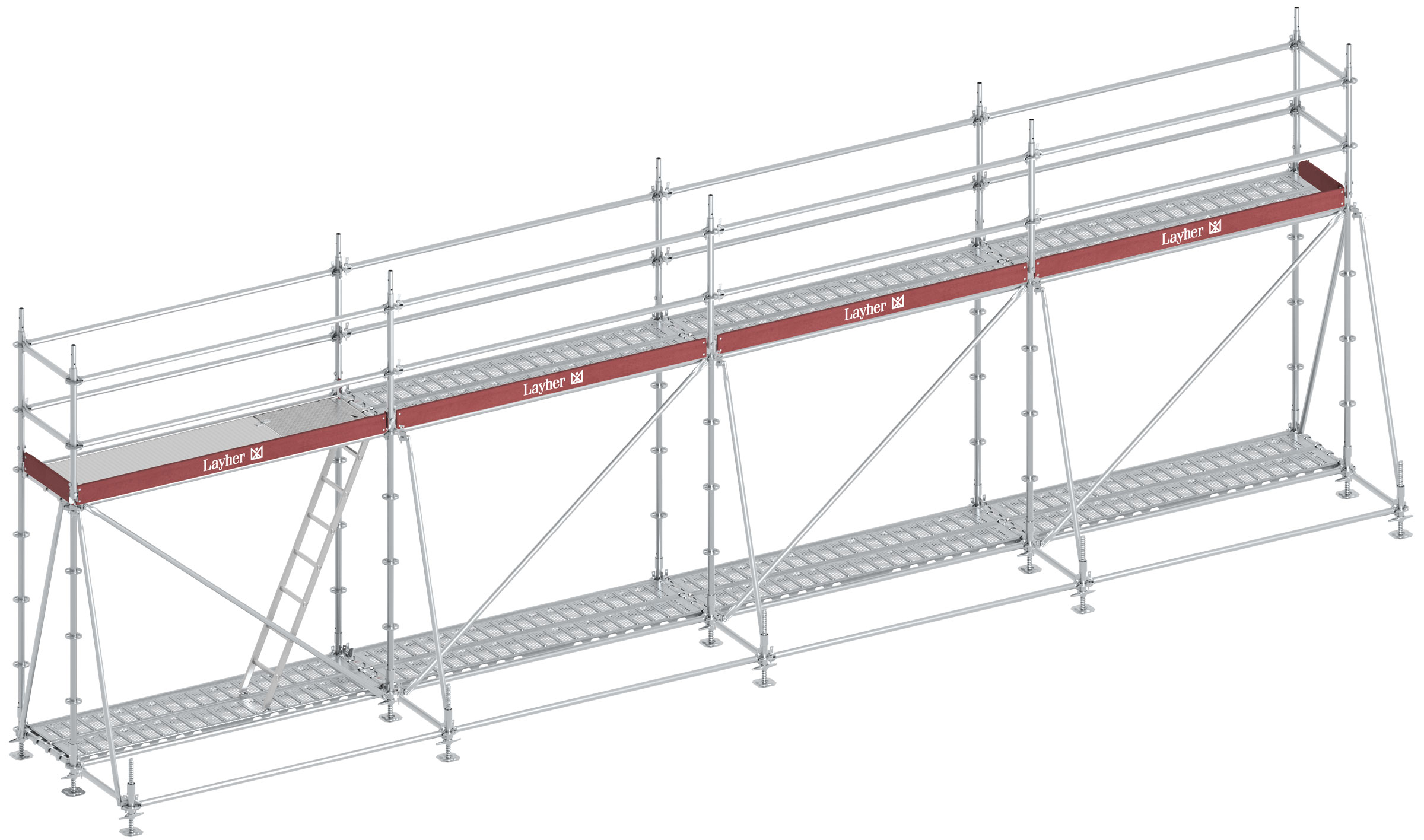 Layher Allround Bewehrungsgerüst 10,28 x 0,73 x 2,20 m