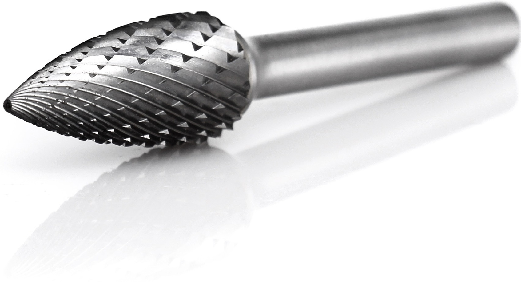 procut Hartmetallfrässtift -TiAlN beschichtet- Geschossform SPG G61020-6 TIALN Schaft-∅ 6 mm - Kopf-∅ 10 mm - Kreuzverzahnung (PC-G61020-6-TIALN) Bild-01