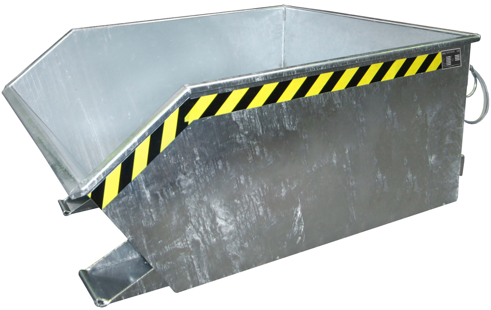 Bauer Muldenkipper GU-300 - verzinkt Kippmulde 300 Liter für Stapler - Schuttmulde Stahl verzinkt (BA-4409-01-0000-7) Bild-01