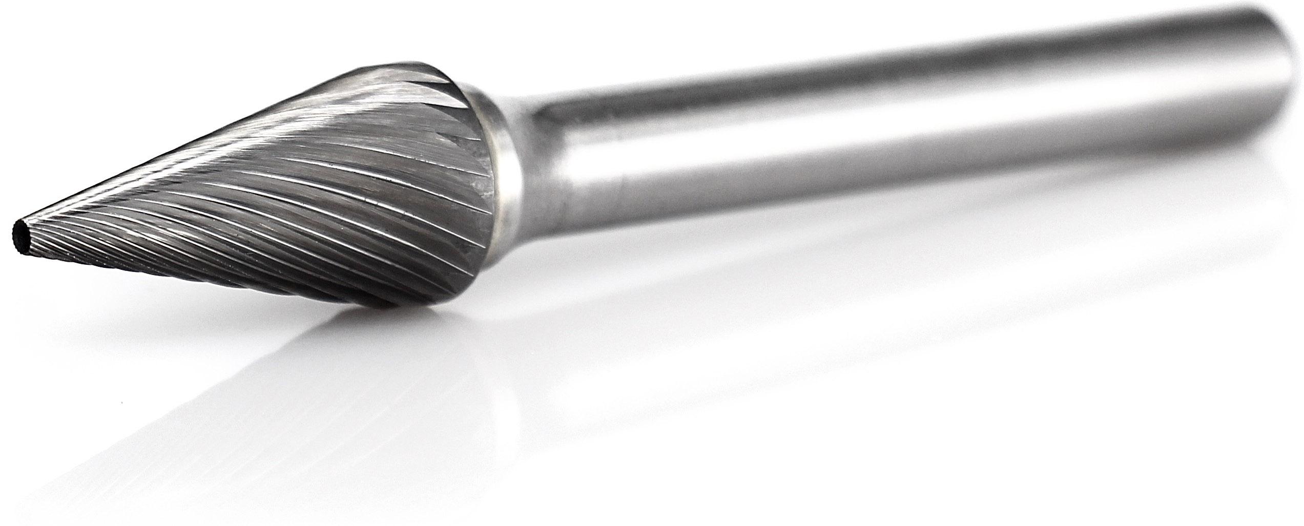 procut Hartmetallfrässtift Spitzkegelform SKM M60818-2 Schaft-∅ 6 mm - Kopf-∅ 8 mm - Standardverzahnung (PC-M60818-2) Bild-01