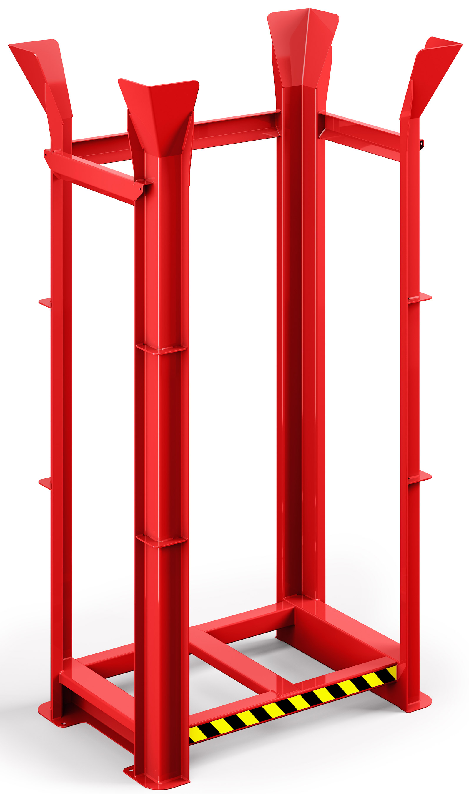 RR Industrietechnik Paletten Richtgestell RRG-15 - RAL 3000 Palettenstapelgestell für 15 Stück Europaletten - Palettenlager feuerrot pulverbeschichtet (RR-130500197) Bild-01