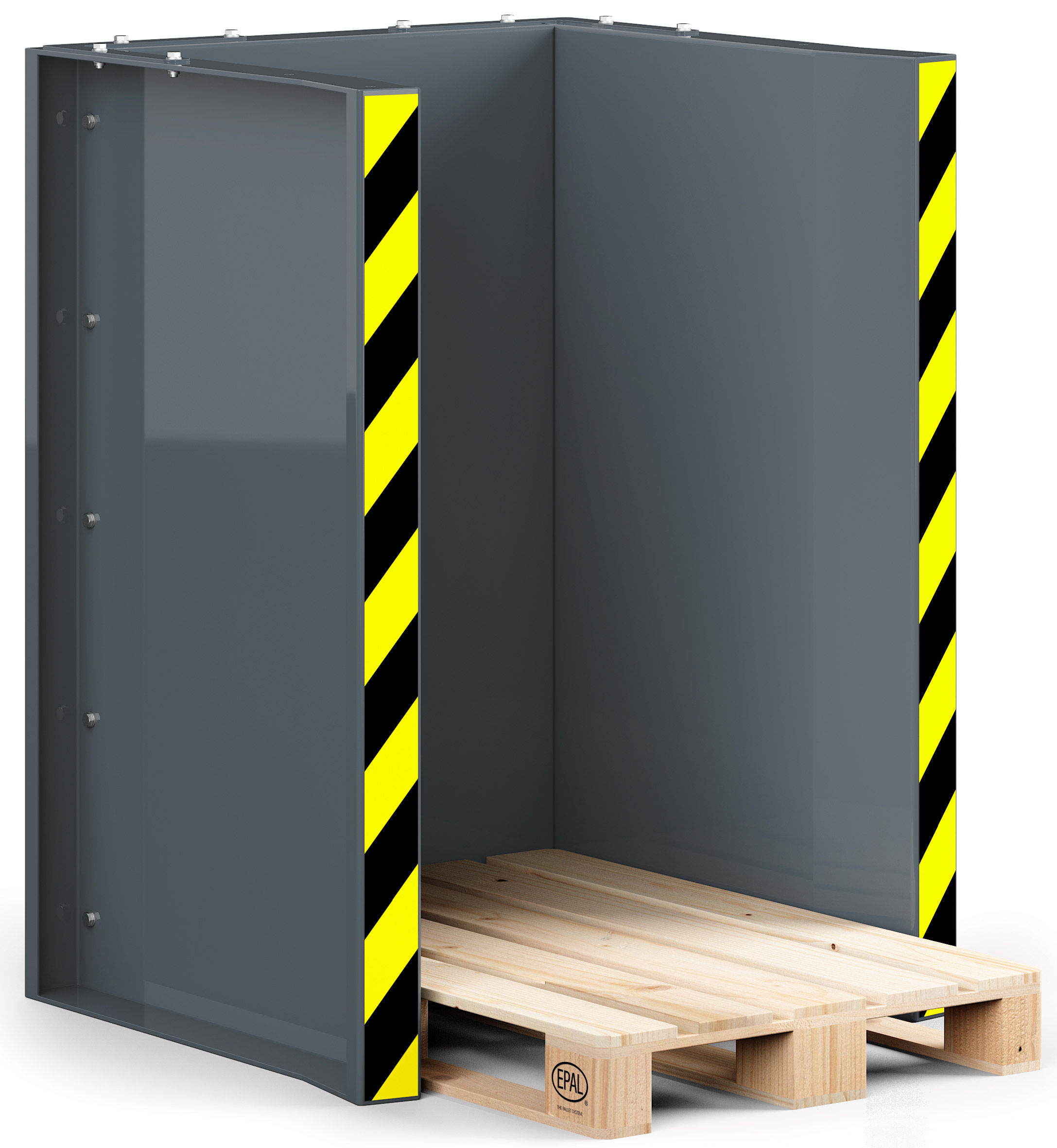 RR Industrietechnik Paletten Stapelstation RPS-10 - RAL 7005 Palettenspender für 10 Stück Europaletten - Palettenmagazin mausgrau pulverbeschichtet (RR-130500186) Bild-01