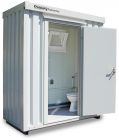 FLADAFI Sanitärcontainer Herren 2100 x 1140 x 2515 mm isoliert - 1-flügelige Tür auf 2 m Seite