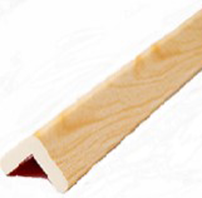 Knuffi Eckschutzprofil Typ E 26 x 26 mm Holz natur PU - 1,00 m Standard Warnschutz Profil L-Winkel aus Polyurethan - Eckprofil Holzmaserung mit selbstklebenden Kanten (SM-PE-100081) Bild-01