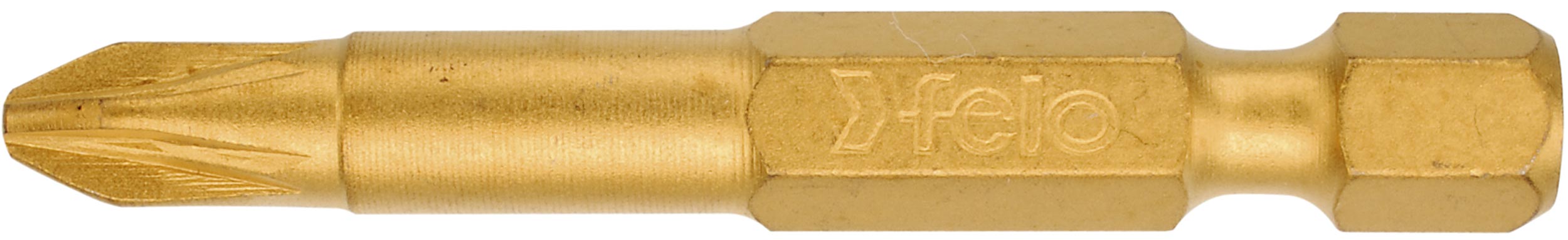 Felo TiN Bit E 6,3 Kreuzschlitz PZ 1 x 50 mm - VE 10 Stück Kreuzschlitz Schrauben Bit Pozidriv - Titan-Nitrid Serie (FL-03101570-VE10) Bild-01