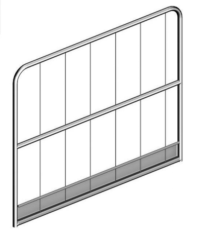 Layher Systemgeländer Gittergeländer 1,35 m Schutzgitter für Geländersystem - Stahlgeländer für flexible Absturzsicherung (LB-7032.014) Bild-01