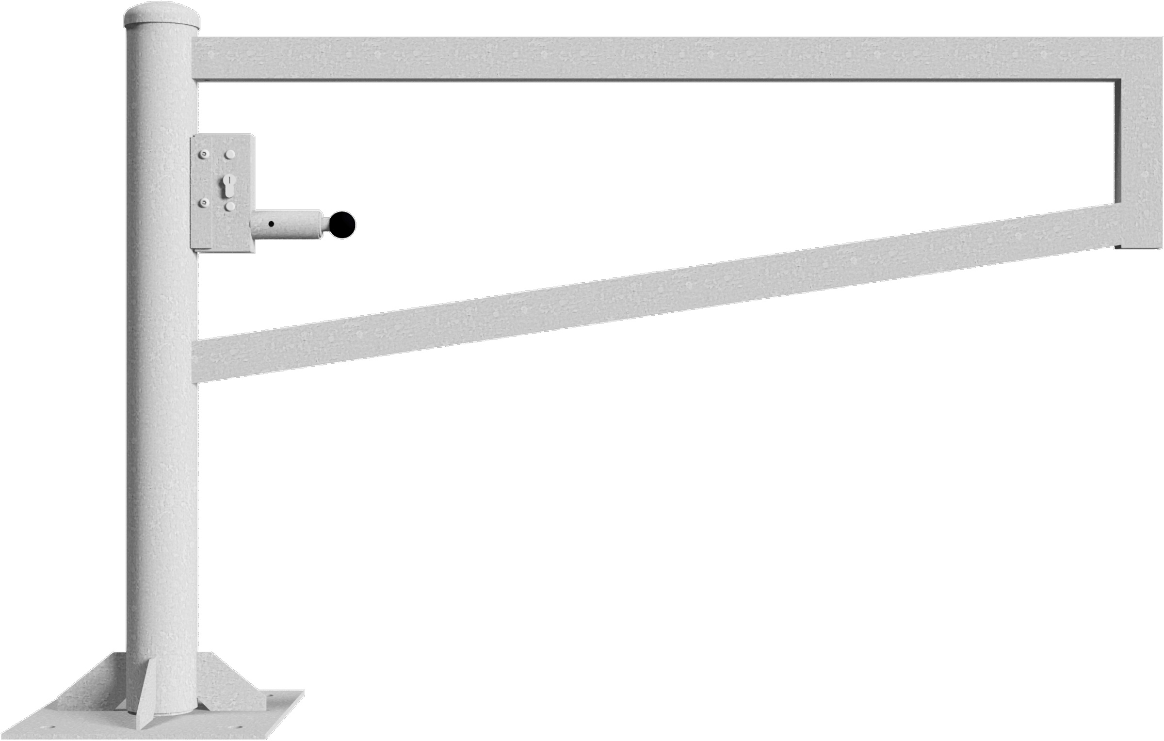 Schake Drehschranke - Schrankenbaum 60 x 40 mm ODP verzinkt - 1500 mm