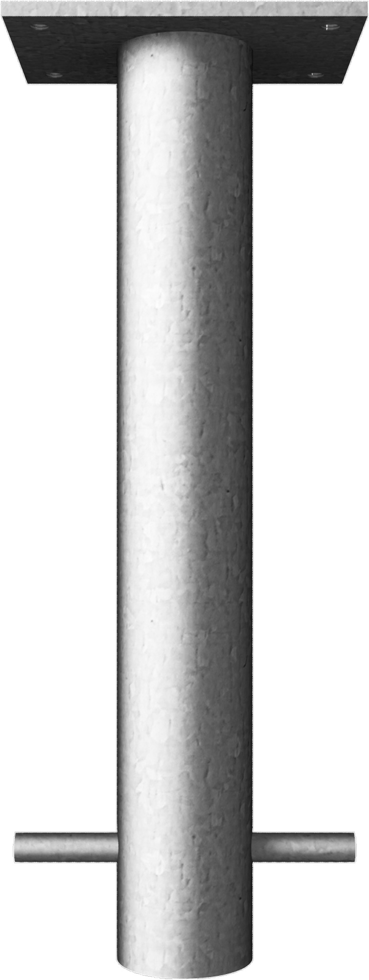 Stahl-Absperrpfosten Ø 76 mm für Dübelbefestigung