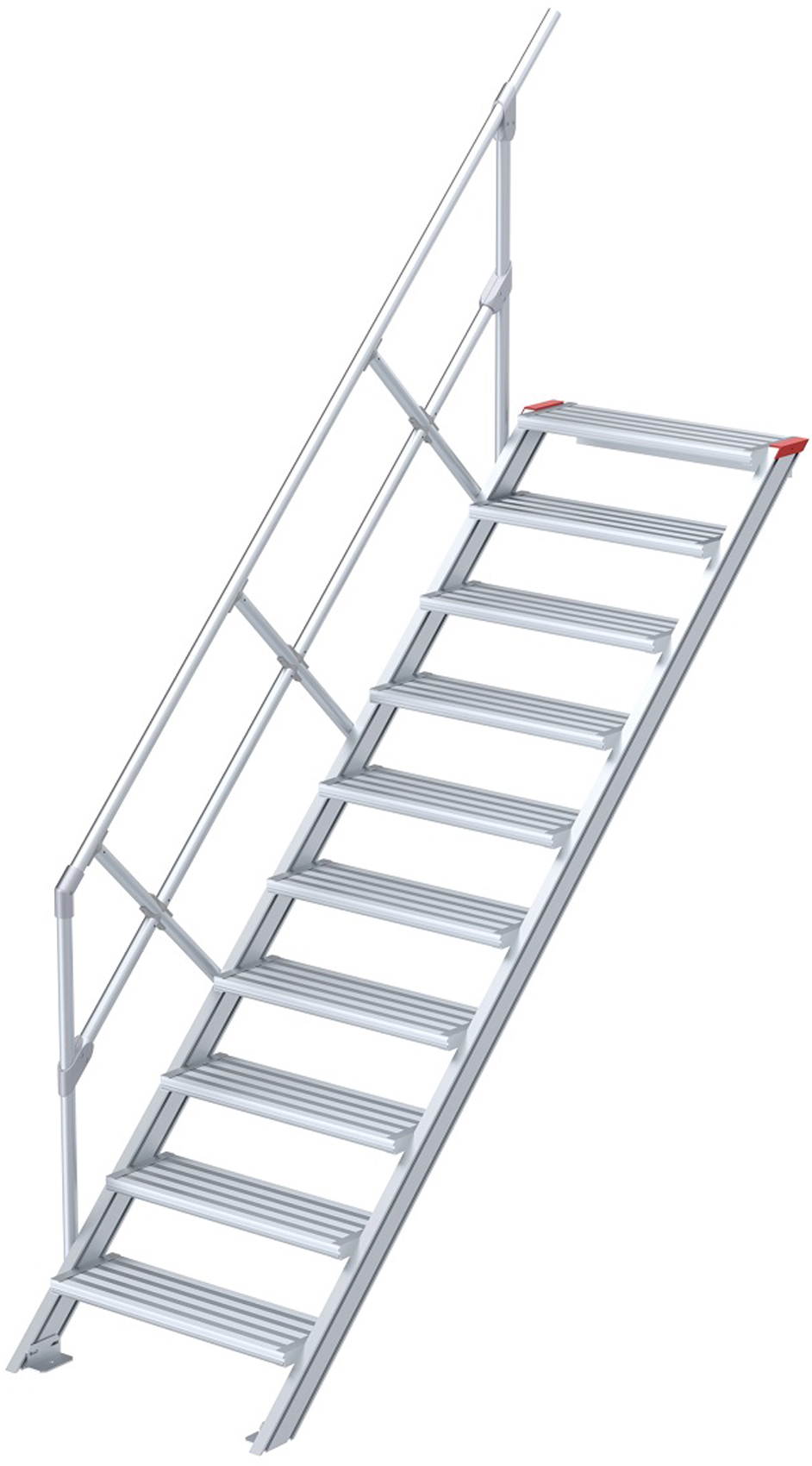 euroline Alu-Treppe 45° 10 Stufen - 600 mm