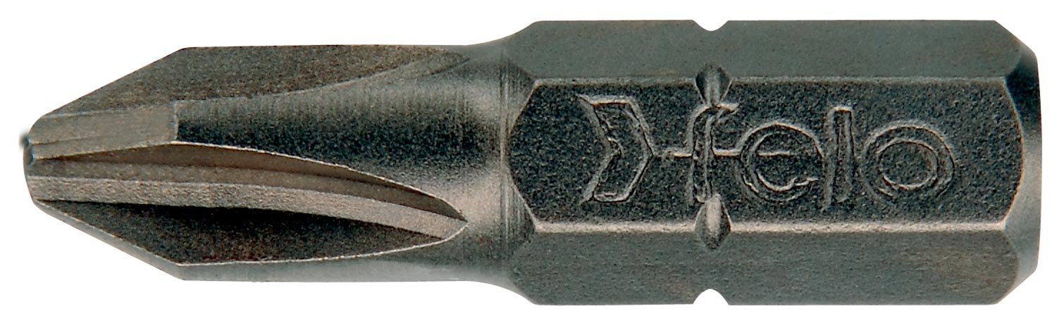 Felo Industrie Bit C 6,3 Kreuzschlitz PH 0 x 25 mm - VE 10 Stück Kreuzschlitz Schrauben Bit Phillips - Industrie Serie (FL-02200010-VE10) Bild-01