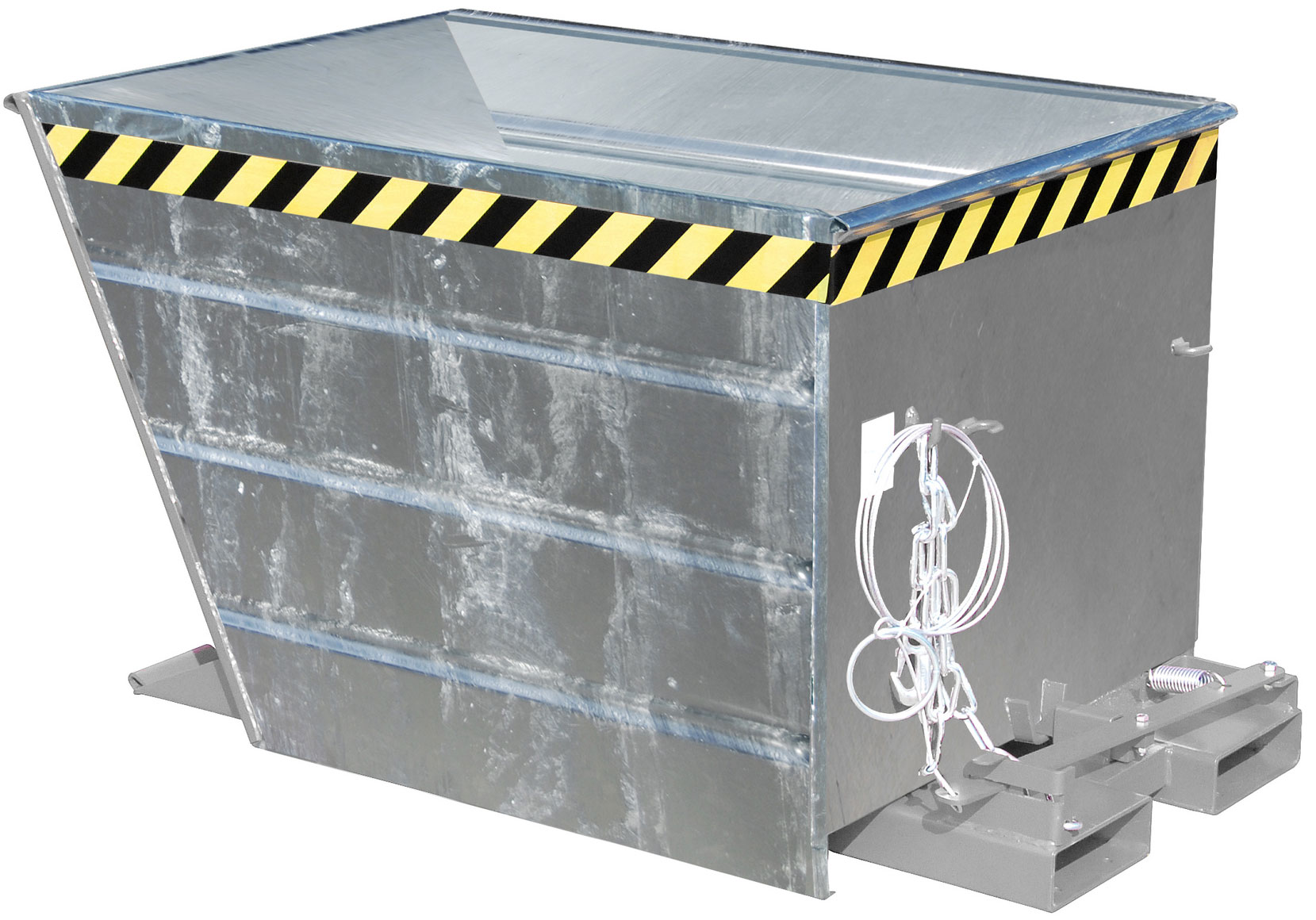 Bauer Kippbehälter VG-550 - verzinkt Kippmulde 550 Liter für Stapler - Schuttmulde Stahl verzinkt (BA-4535-01-0000-7) Bild-01