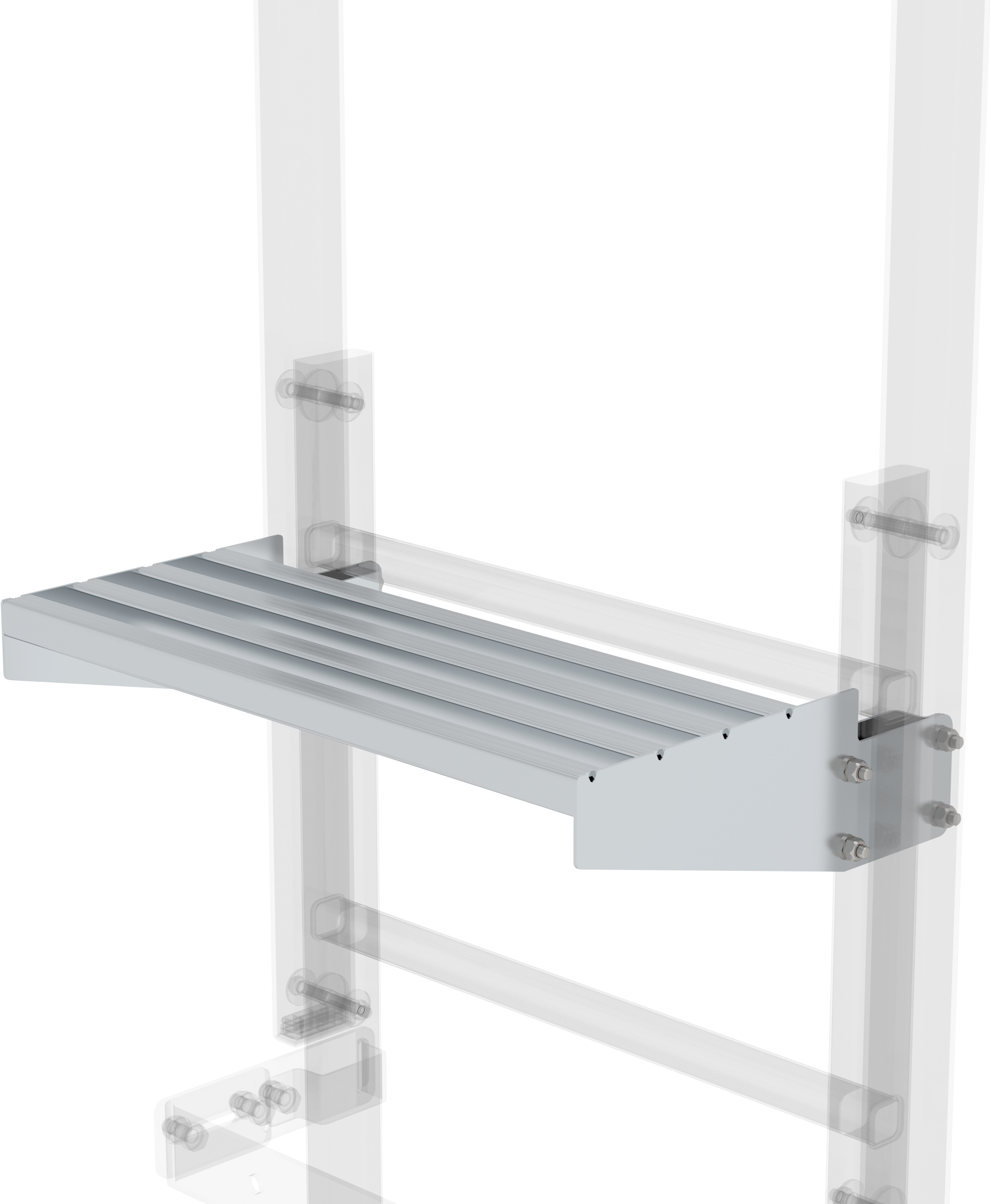 Günzburger Ausstiegstritt Alu blank - 250 mm