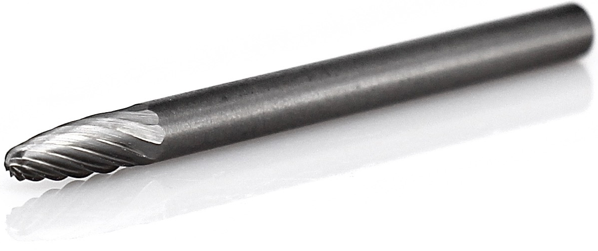 procut Hartmetallfrässtift Rundbogenform RBF F30306-2 Schaft-∅ 3 mm - Kopf-∅ 3 mm - Standardverzahnung (PC-F30306-2) Bild-01