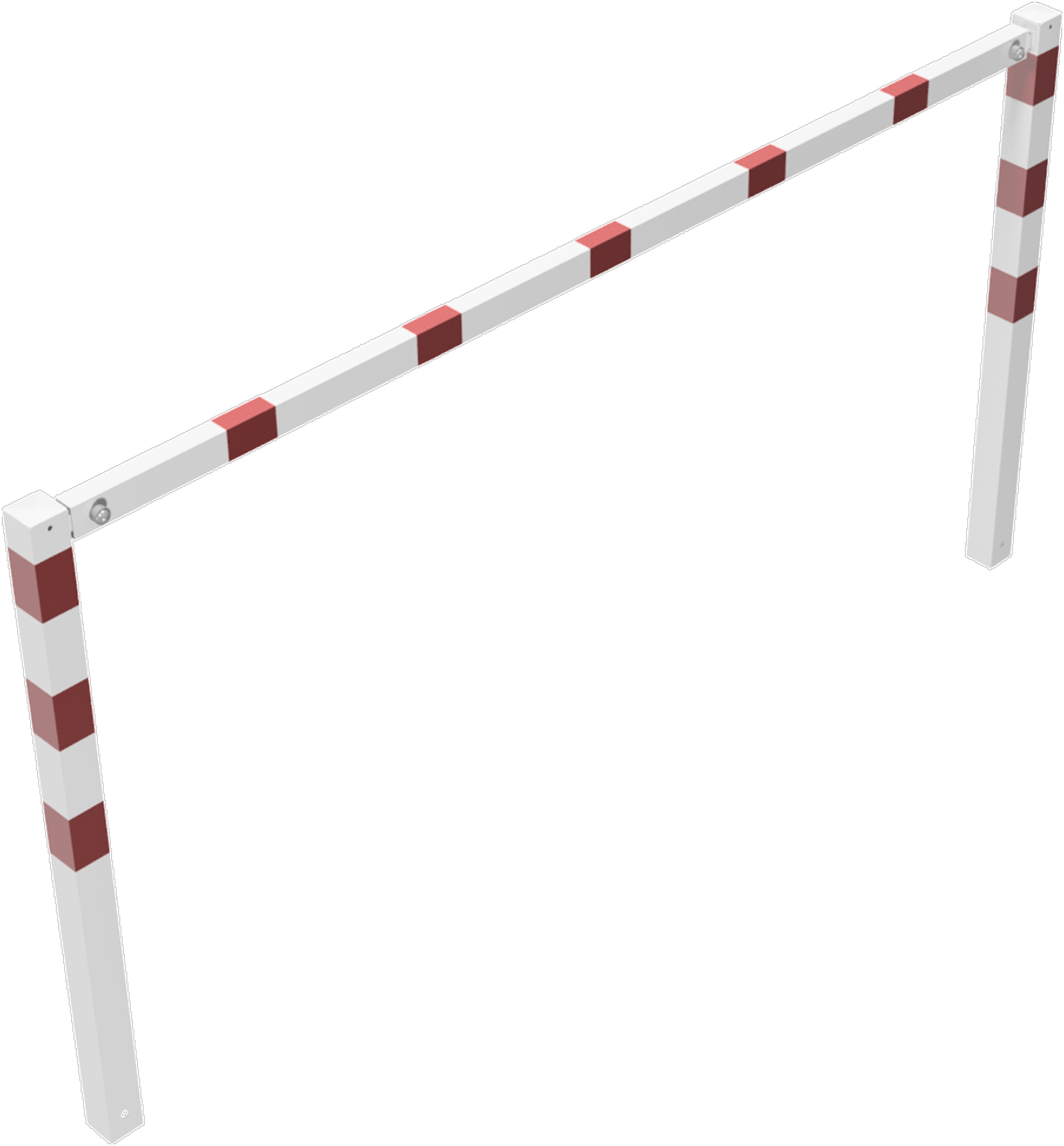 Schake Wegesperre Stahl schraubbar OE 70 x 70 mm weiß | rot - 2500 x 1200 mm