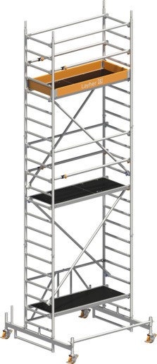 Rollgerüst Layher Zifa P2 hawego 1416215 mit Telegeländer - Arbeitshöhe 6,81 m  (LS-1416215-H) Bild-03