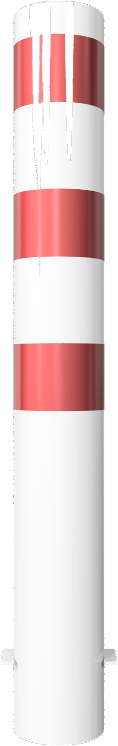 Schake Stahlrohrpoller OE Ø 152 mm weiß | rot - 1,20 m