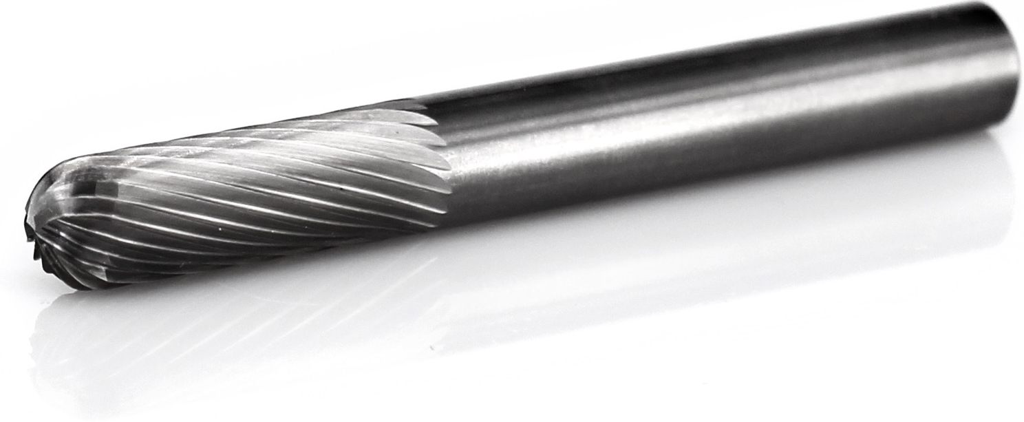 procut Hartmetallfrässtift -lange Ausführung- Walzenrundform WRC C60618-2-150 mm Schaft-∅ 6 mm - Kopf-∅ 6 mm - Standardverzahnung (PC-C60618-2-150-mm) Bild-01