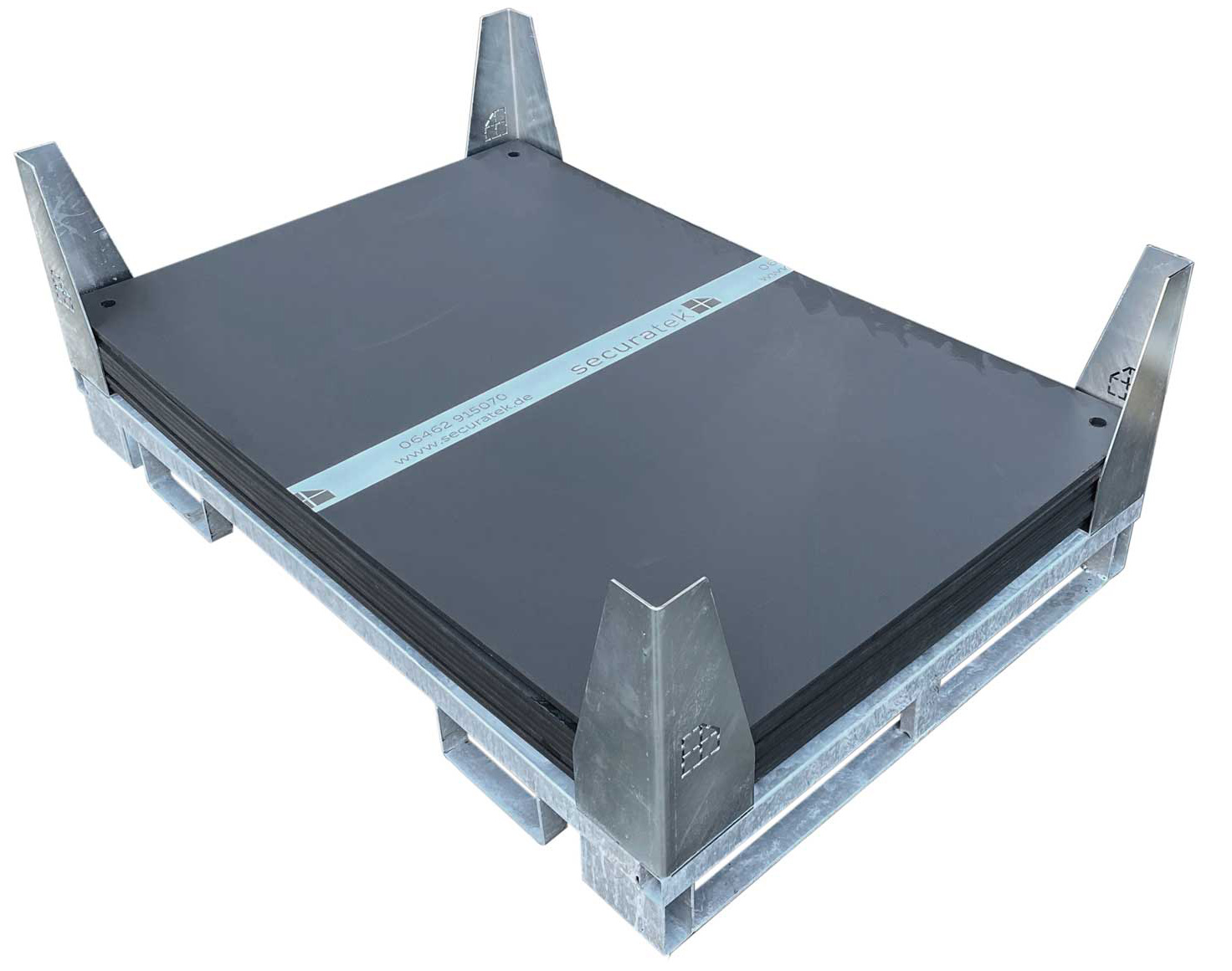 hawego Fahrplatten-Set e-tek MINI EVO 12 mm - 15 m² 10 Schutzmatten Standard 1500 x 1000 x 12 mm und Transportbox (HW-ET-MINI-EVO-SET10-11-ST400) Bild-01