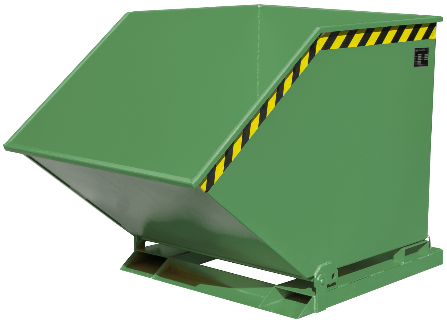 Bauer Muldenkipper KK-800 - RAL 6011 Kippmulde 800 Liter für Stapler - Schuttmulde resedagrün pulverbeschichtet (BA-4541-04-0000-4) Bild-01