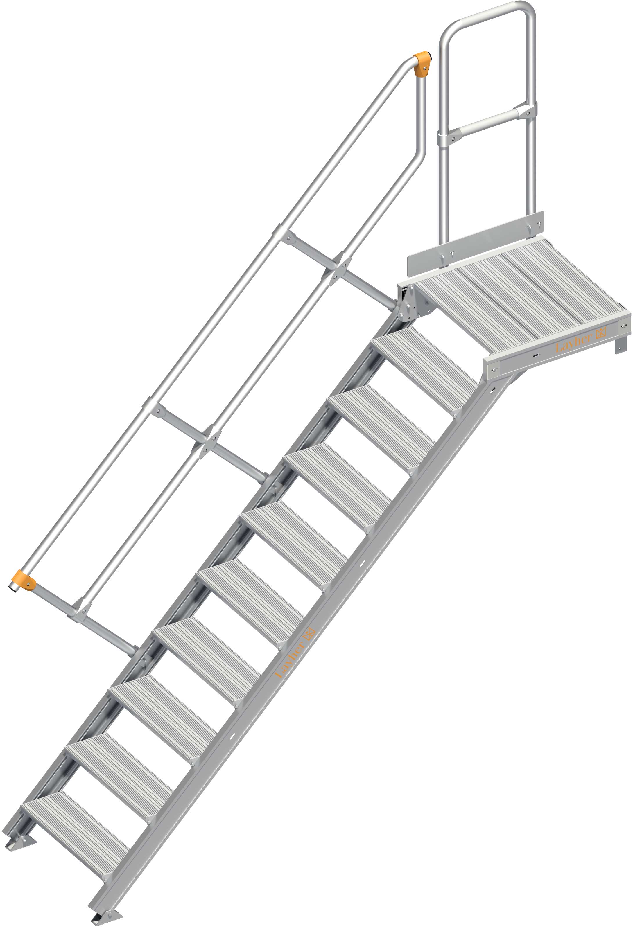 Layher Plattformtreppe 45° 10 Stufen - 600 mm breit