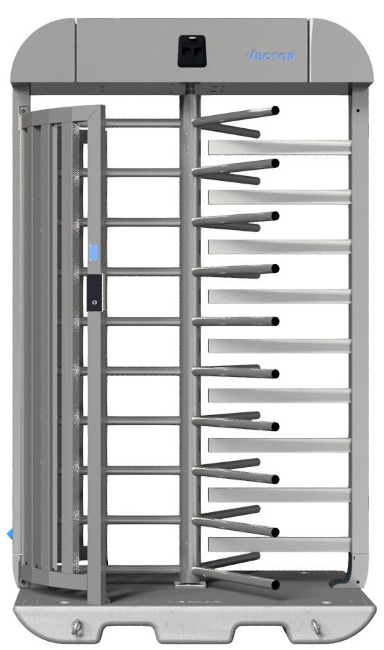 Schake Vector V-Turnstile-Compact verzinkt - elektromechanisch - lokale beidseitige Zutrittskontrolle Drehkreuztunnel mobil zur Geländesicherung - Stahl verzinkt - Bedienung elektromechanisch mit lokaler Zutrittskontrolle (SK-VPDK23VBO0282) Bild-01