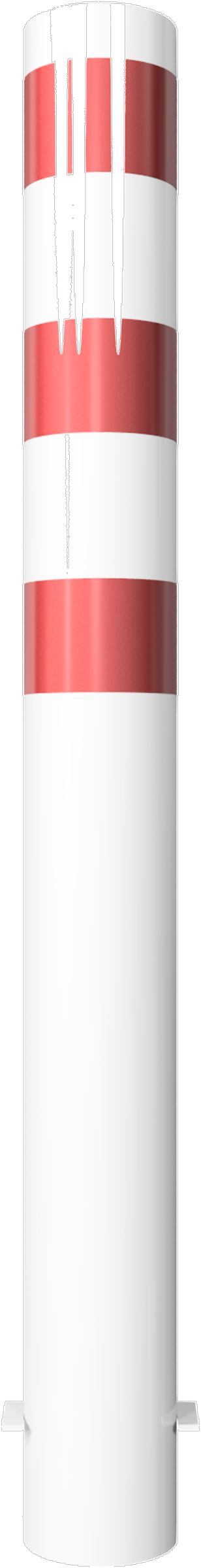 Schake Stahlrohrpoller OE Ø 152 mm weiß | rot - 1,50 m
