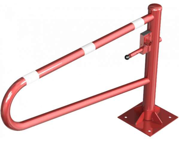 Schake Drehschranke - Schrankenbaum Ø 60 mm ODD rot | weiß - 1500 mm